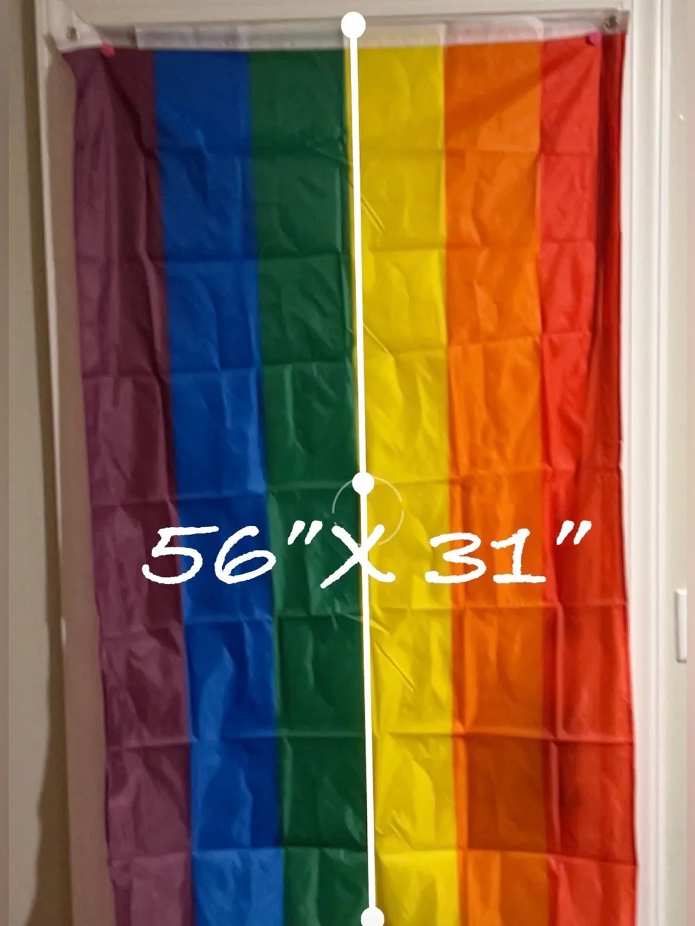 🌈Rainbow Pride Wall Flag🏳️‍🌈- Multi-Color l Decor 2 Metal Grommet 🌈New!